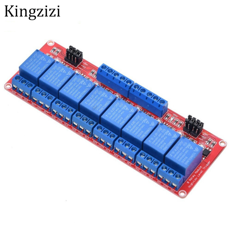 8 channel relay module 5V/12V/24V high and low level trigger relay ...