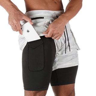 workout compression shorts with phone pocket