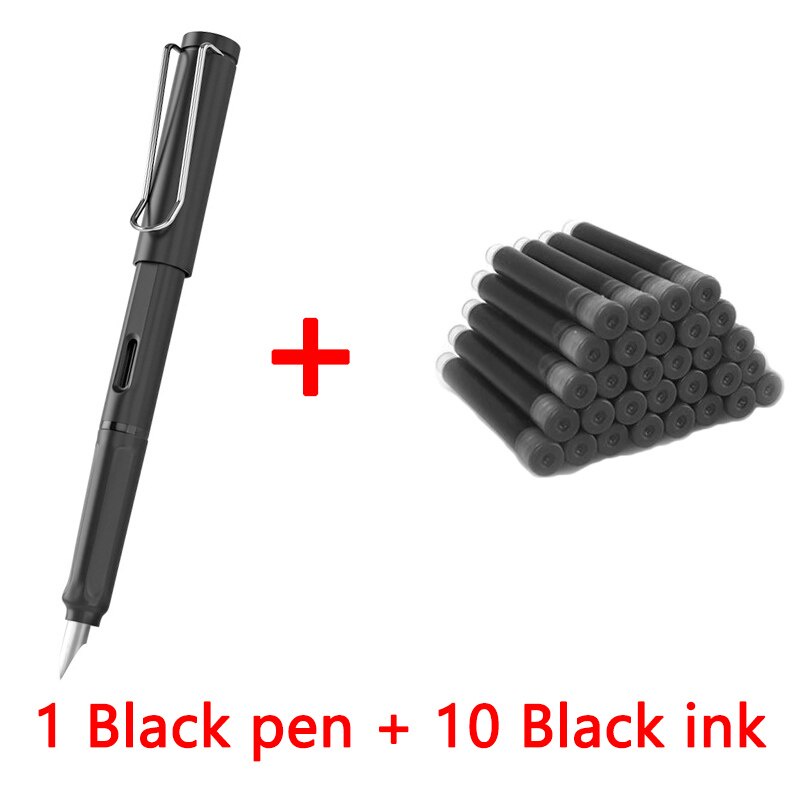 1 pen+10 ink Kawaii Fountain pen calligraphy fashionable Multifunction