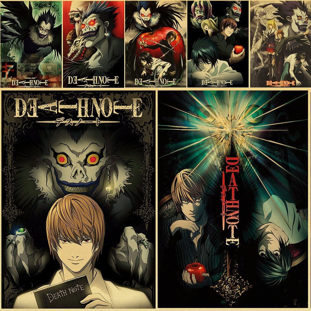 Japanese classic anime Death Note Retro Poster Vintage Cool Style Kraft ...