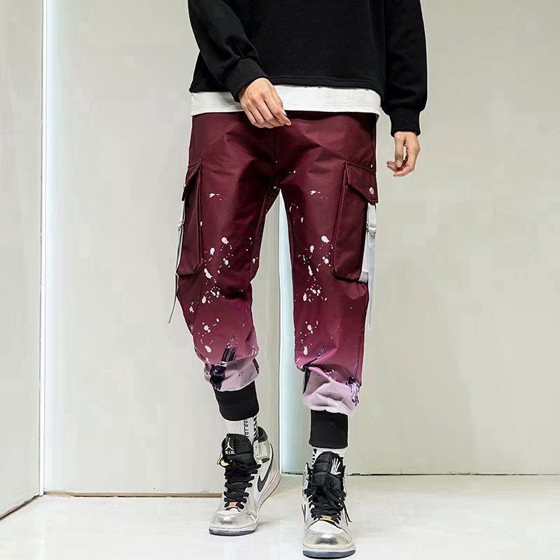 red cargo pants