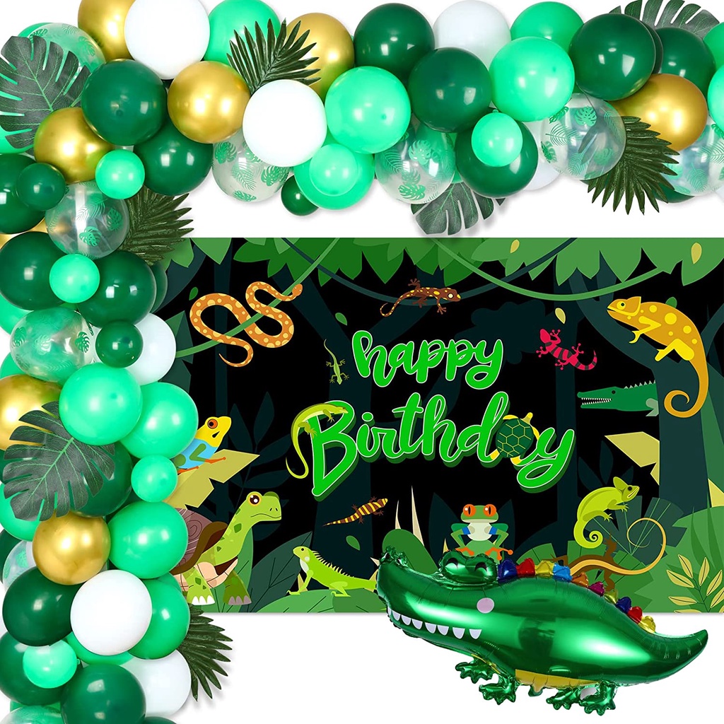 CHEEREVEAL Reptile Birthday Party Decorations for Boy Reptile Lizard