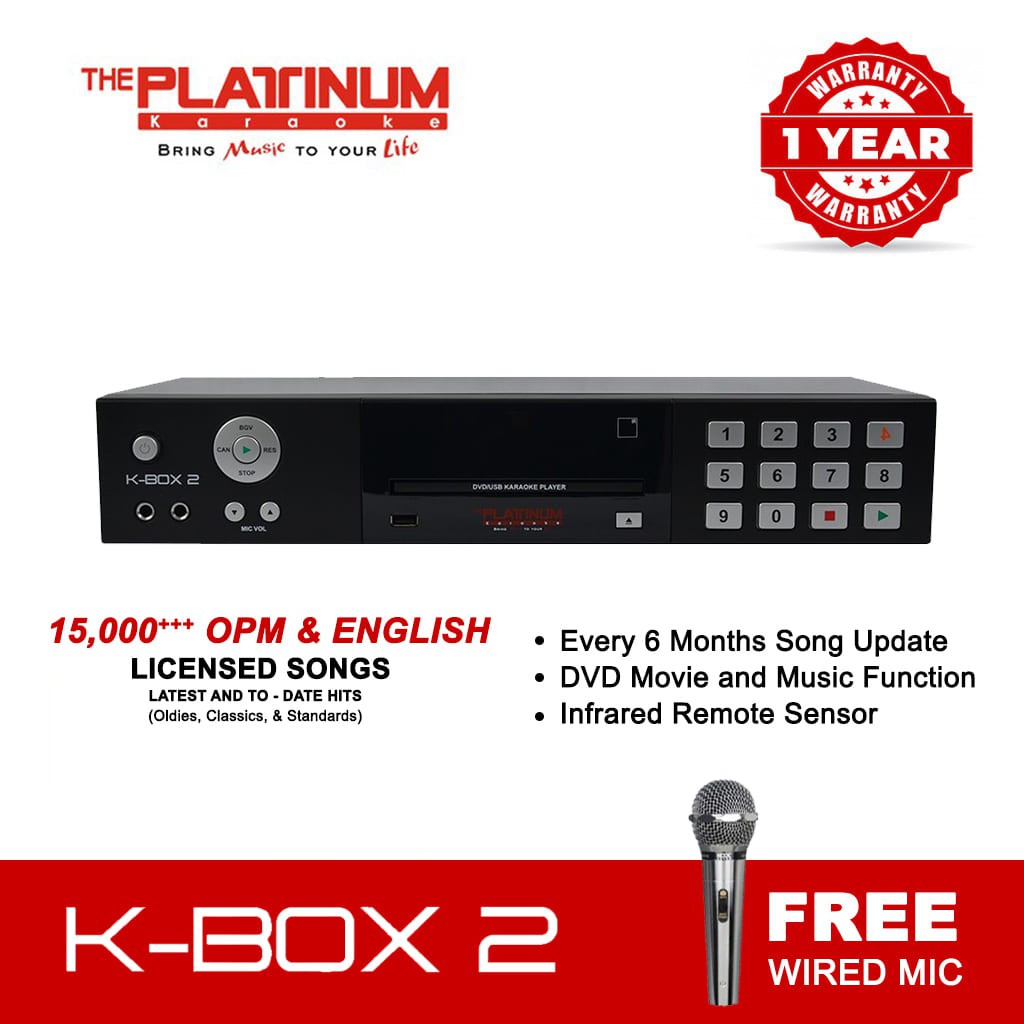 The Platinum KBox 2 with free Platinum Wired Microphone Shopee