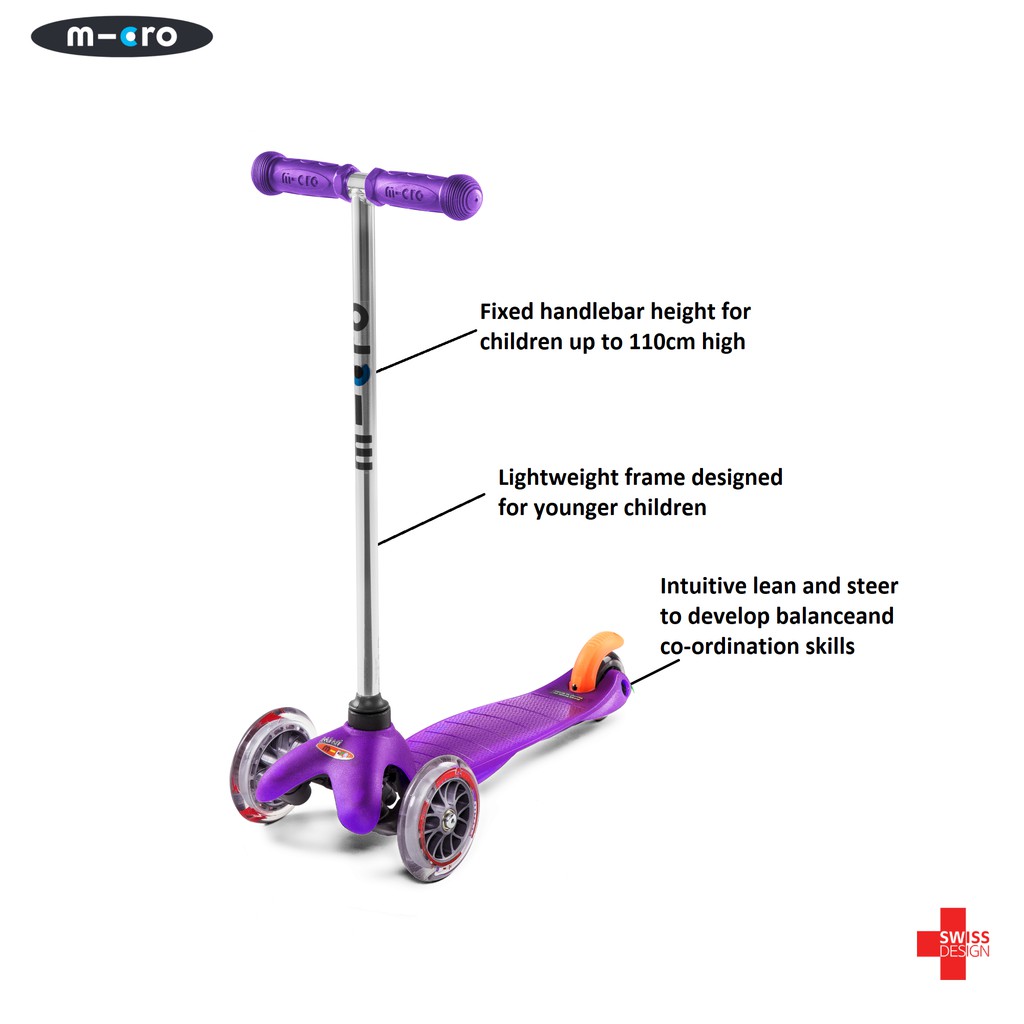 purple scooter for 3 year old