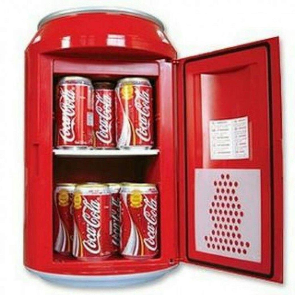 coca-cola shape mini fridge 11 liters 