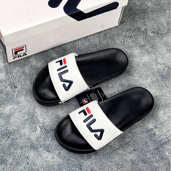 fila logo sandals