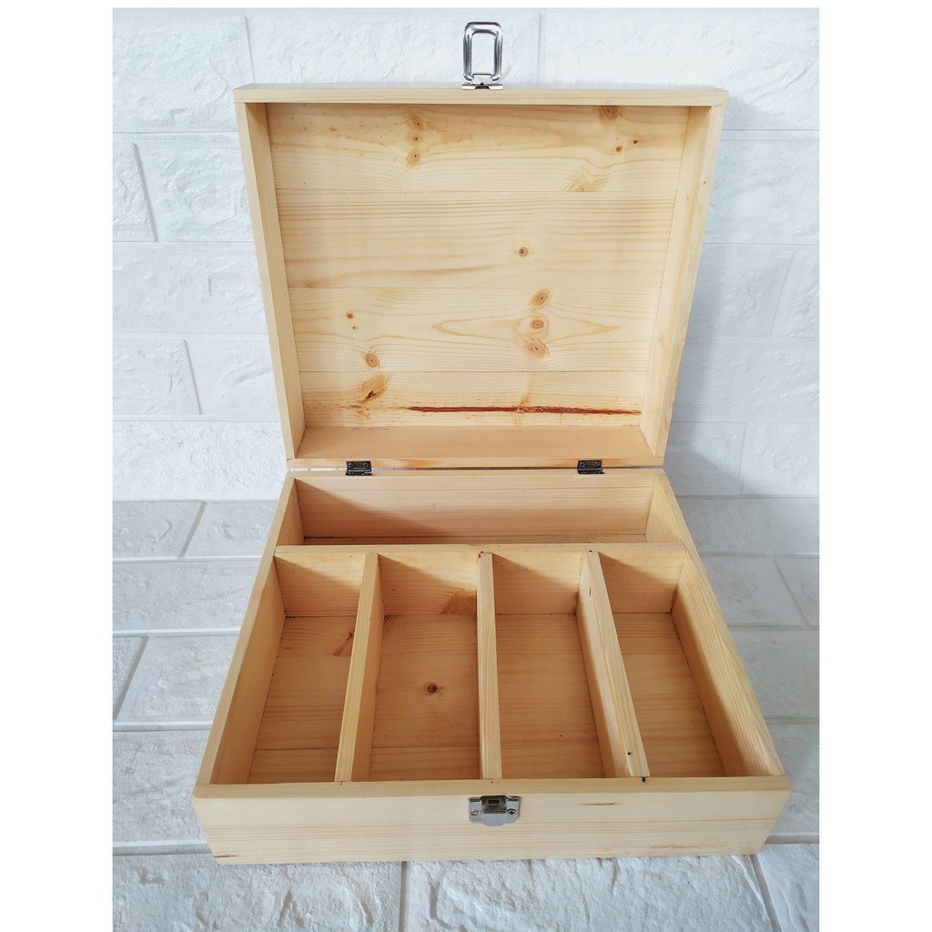 Wooden Storage Box made of Pine Wood Shopee Philippines