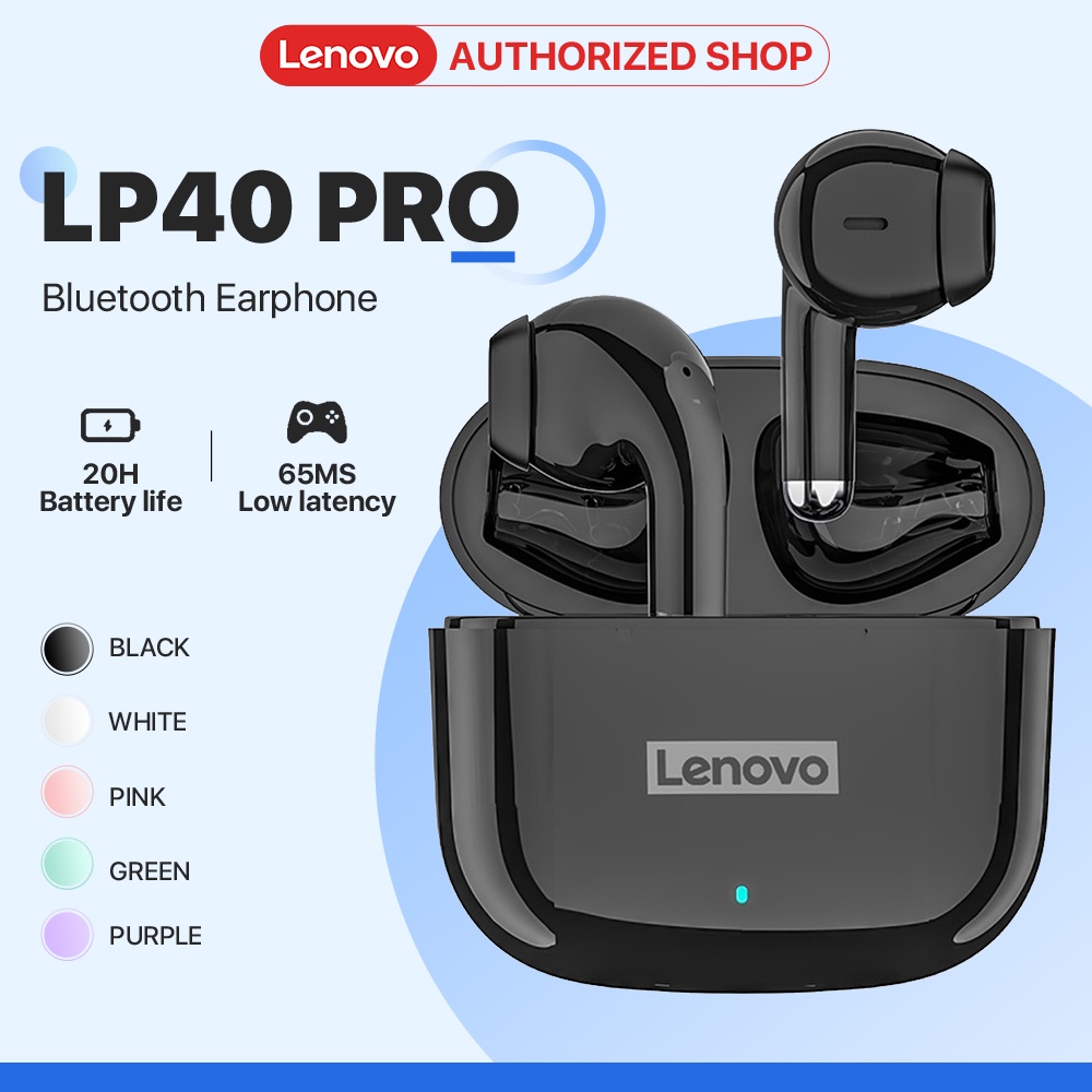 Lenovo LP40 Pro Bluetooth Earphone TWS with Mic Mini Wireless Earbuds