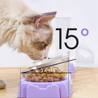 hot sell Pet Cat Bowl DIY Splice Feeding Bowl Dog Cat Food Bowl Water Dispenser Double Bowl Drinkin #5