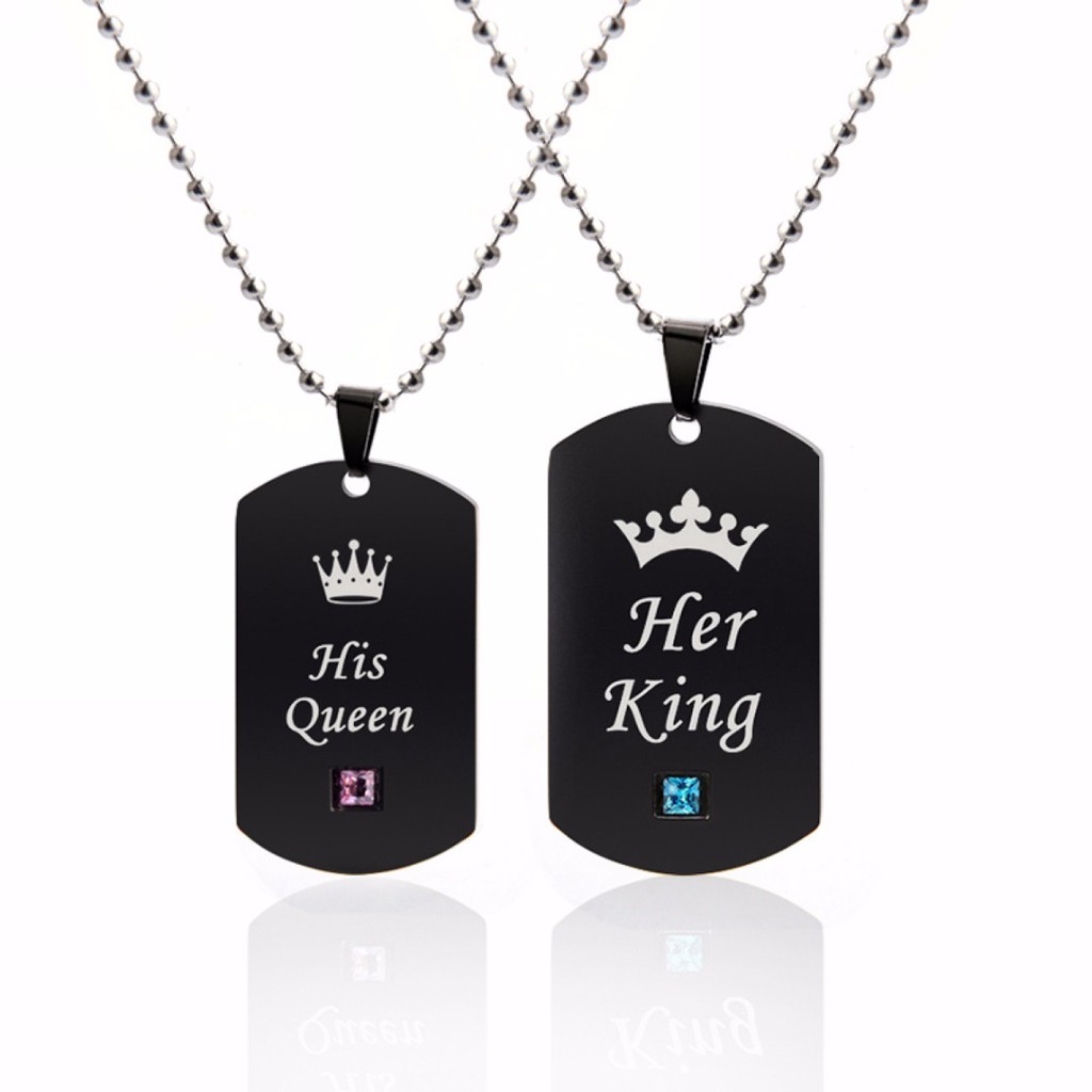 her king his queen dog tags