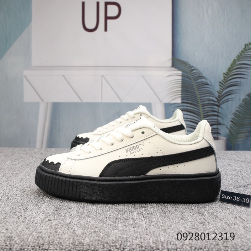 puma basket platform scallop