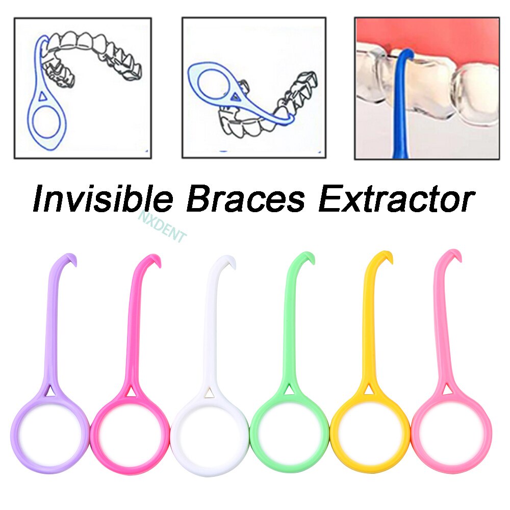 10PCS Dental Removal Tool Colorful Plastic Hook Orthodontic Aligner