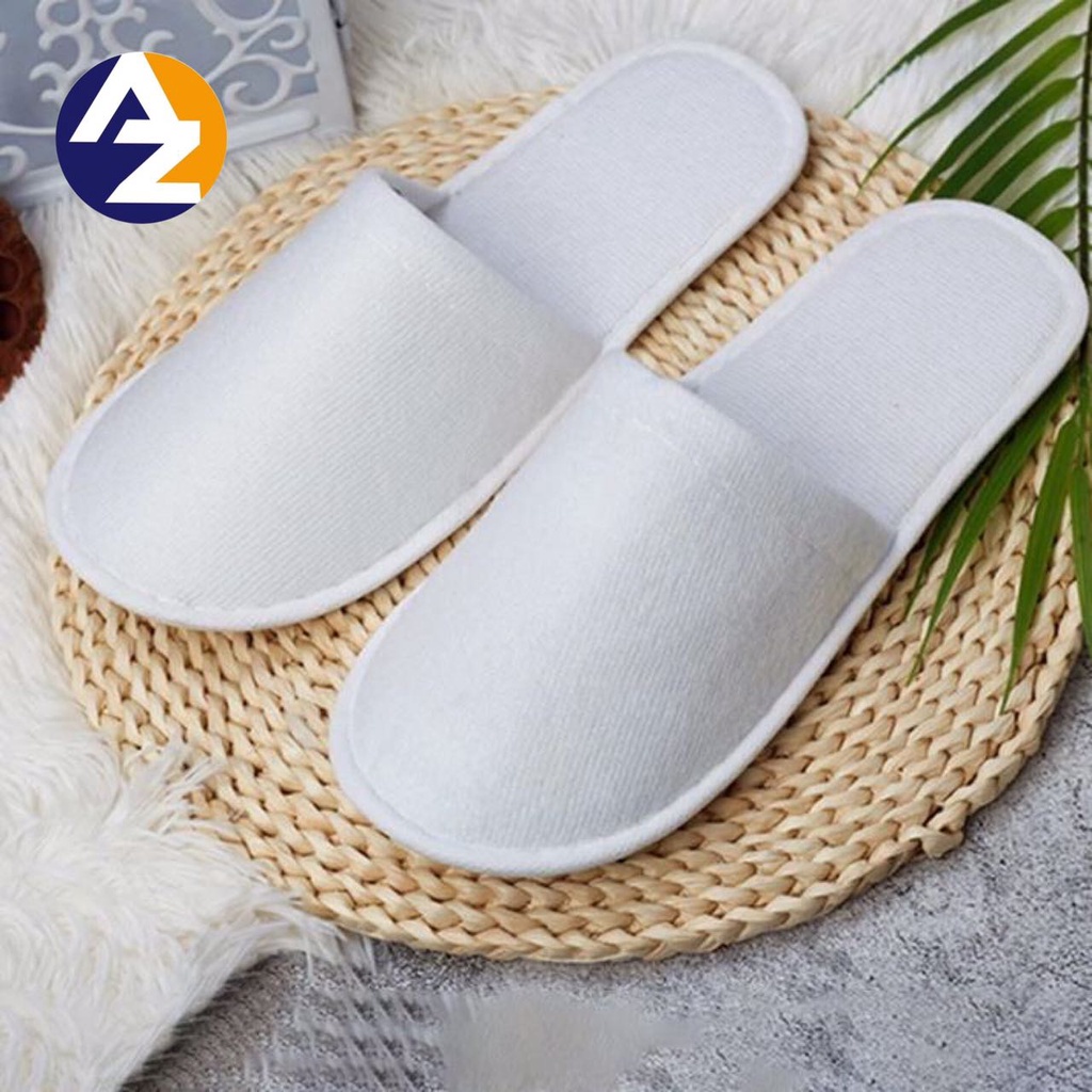 AZ Towelling Open Closed Toe Hotel Slipper Spa Shoes Disposable