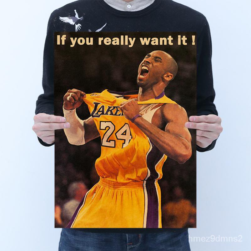 Kobe Bryant Wall Paintings Nba Star Fans Poster Decoration Living Room ...