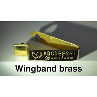 Wingband zip type brass 25pcs free stamping of farm name