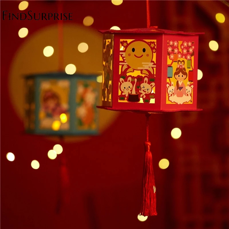 DIY Mid Autumn Lantern Moon Cake Festival Lamp Decor /DIY Chinese Mid ...