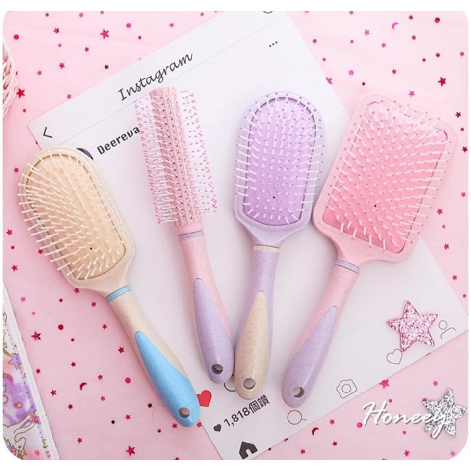 Korean Girls Hair Scalp Massage Comb Hairbrush Wet Curly Hair Brush