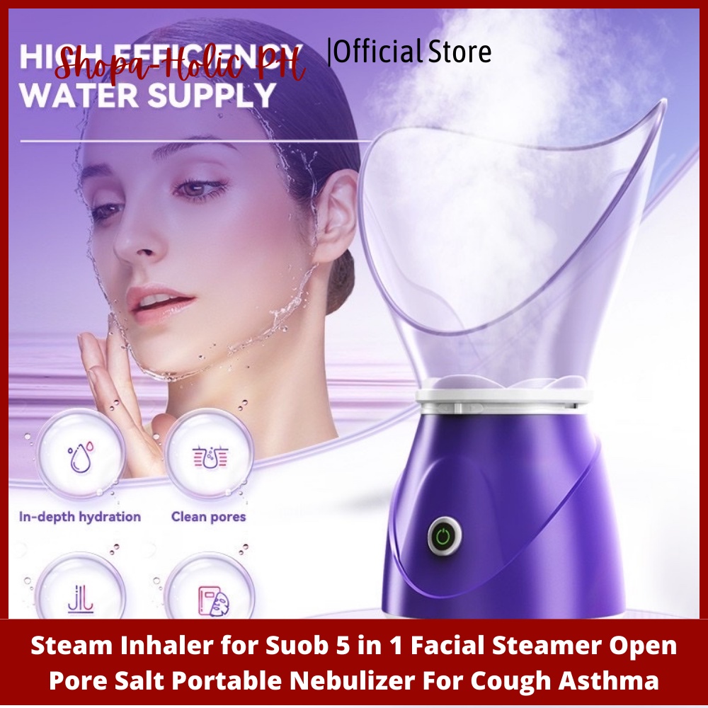 Steam Inhaler for Suob 5 in 1 Facial Steamer Open Pore Salt Portable