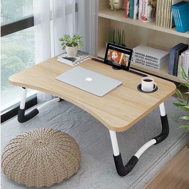 UD Foldable Laptop Study Table Lazy Bed Desk Portable Wooden Table ...