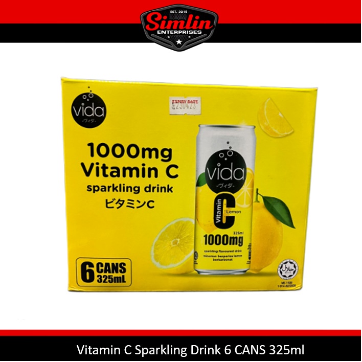 Vida Vitamin C Lemon Sparkling Drink 325ml Shopee Philippines