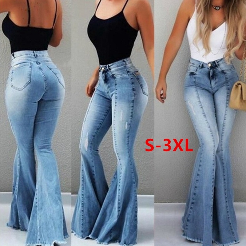 plus size women's flare jeans