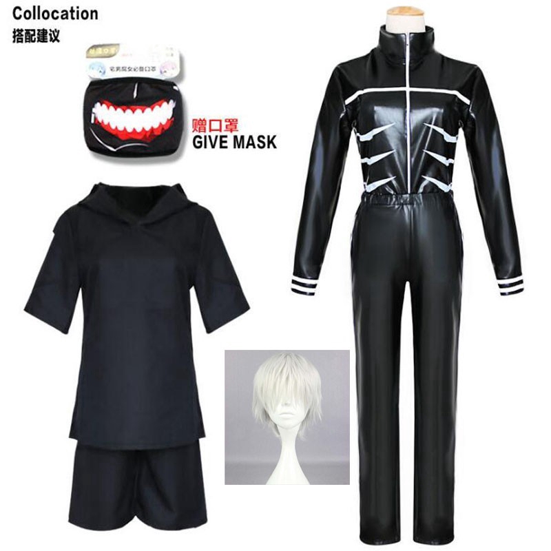 Tokyo Ghouls Ken Kaneki Black Anime Cosplay Costume Outfit | Shopee  Philippines