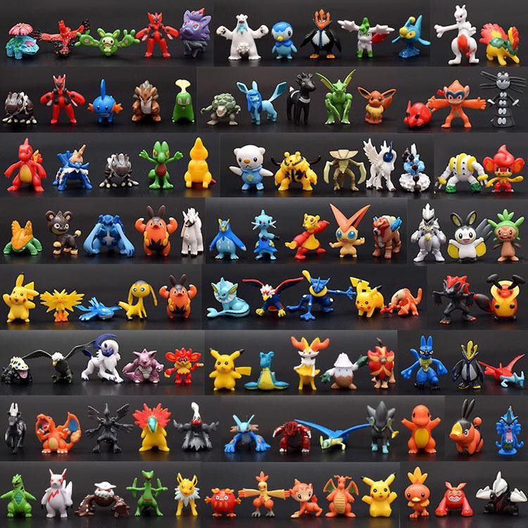 【Available】 144pcs 72pcs 24pcs Mini Pokemon Action Figure Pokémon Go Monster Vinyl Toys for Boy