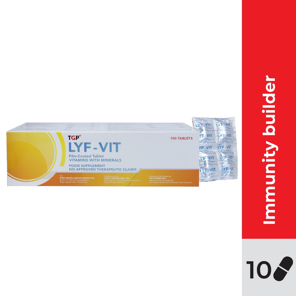 TGP LyfVit MultiVitamins + Minerals Tablet 10 Pcs/pack Shopee