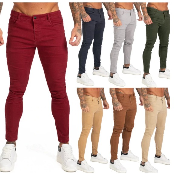 Jeans Men Elastic Waist Skinny Jeans Men 2020 Stretch Ripped Pants
