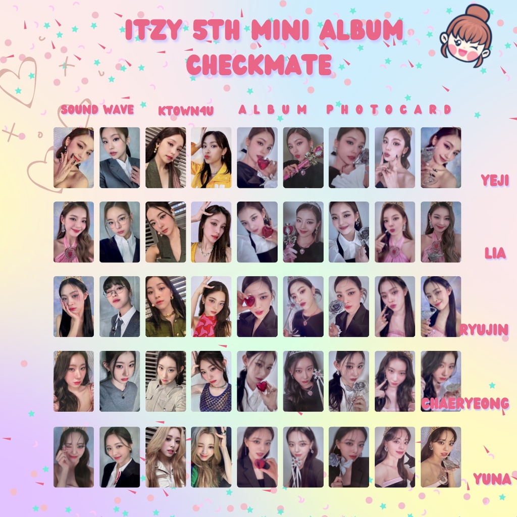 Itzy Checkmate Photocards Template