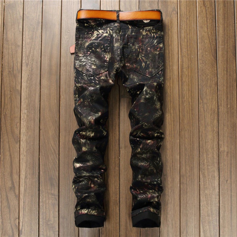 painted black jeans