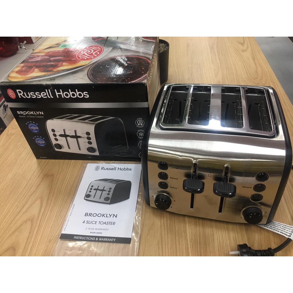 Russell Hobbs Brooklyn Black 4 Slice Toaster Shopee Philippines