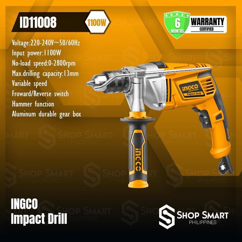 INGCO Impact Drill 1100W (ID11008P) | Shopee Philippines
