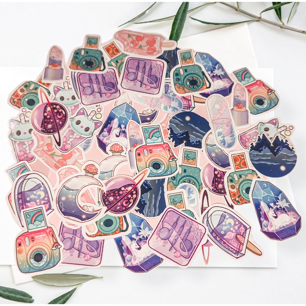 PRINTsis Aesthetic Galaxy inspired small stickers/2540pcs /freebies/giveaways/cute stickers