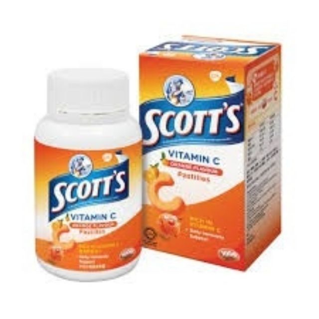Scott's Chewable GUMMY Vitamin C for kids 50 pieces Berry Or Orange