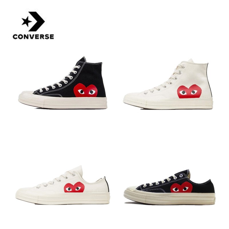 Download Converse CDG Play x Kawakubo Ling side single red heart ...