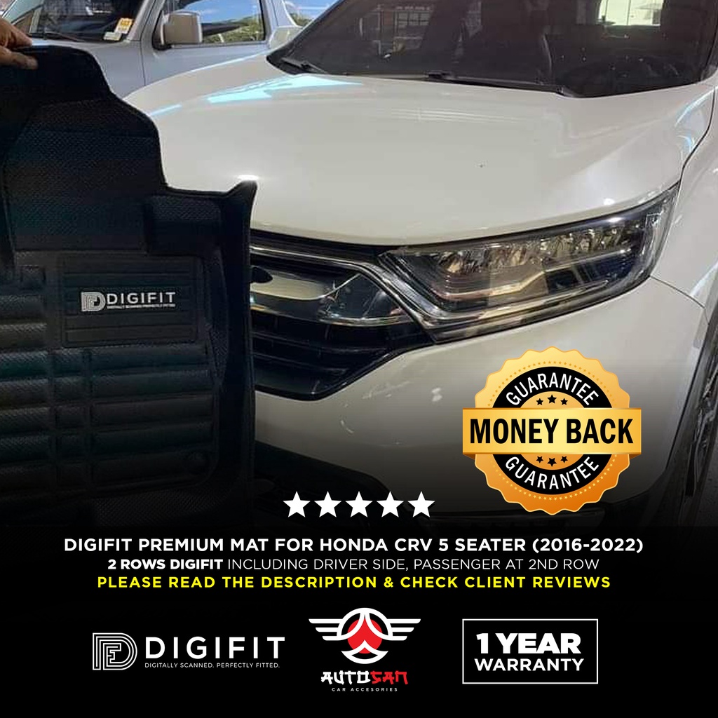 Honda CRV 20162020 (5 seater) DIGIFIT Premium Mat (2 Rows) (Genuine
