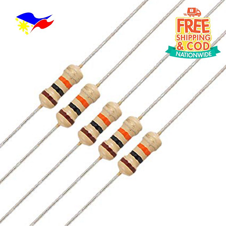 100 x 33 Ohms OHM 1/4W 5 Carbon Film Resistor FREE SHIPPING Fixed