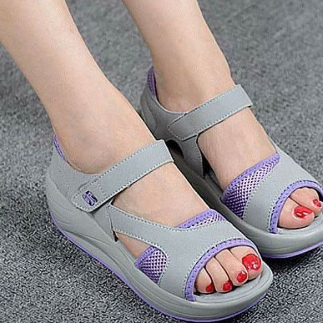 Korean wedge rubber sandals and flat sandals | Shopee Philippines