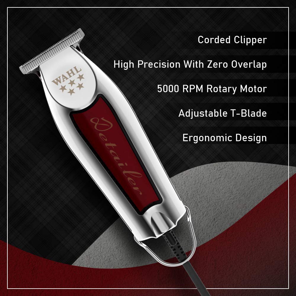 wahl 5 star detailer trimmer with extra wide blade