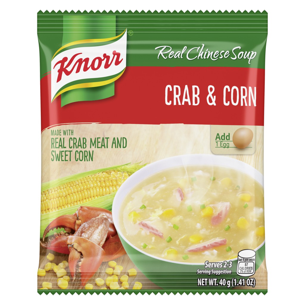 Knorr Crab And Corn Real Chinese Soup 60 Grams Shopee Philippines