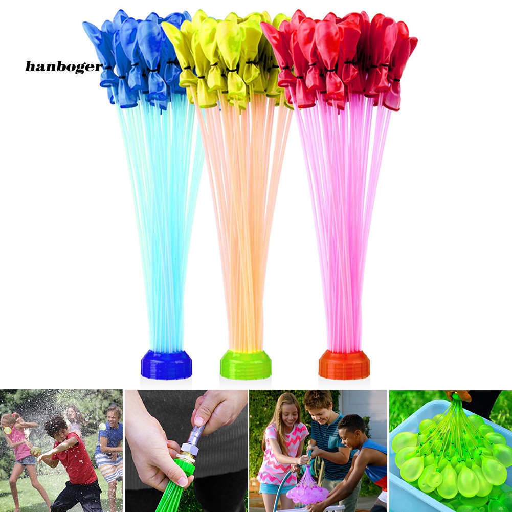 100Pcs 3 Bunches Fast Filled Water Balloon Kids Summer Party Outdoor