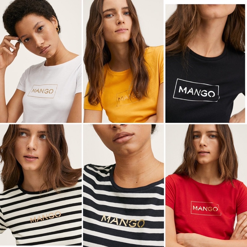 M*ANGO LOGO COTTON T SHIRT (AUTHENTIC OVERRUNS) | Shopee Philippines