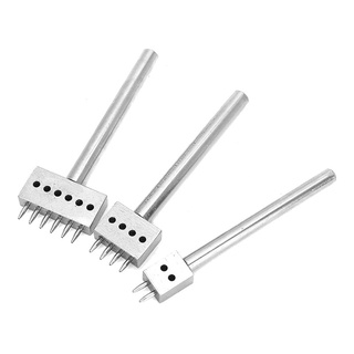 3 Pcs Leather Stitching Tool with Different Prong Head Spacing Hole Puncher,for DIY Lacing Stitching Chisel Leather(6mm) #9