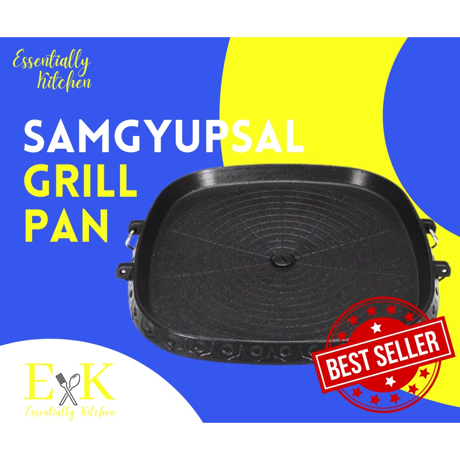 EK Samgyupsal Grill Pan Set Non Stick Korean Griller barbecue plate