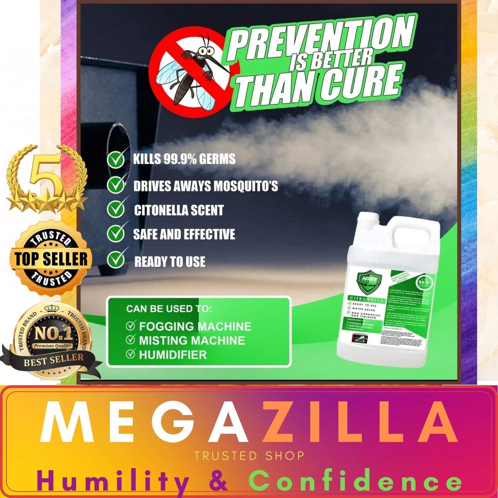 AEDES SHIELD fogging solution with CITRONELLA scent to disinfect and