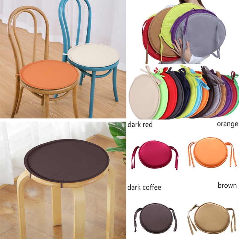 Round Chair Seat Pads With Cord Sofa, Round Chair Pads