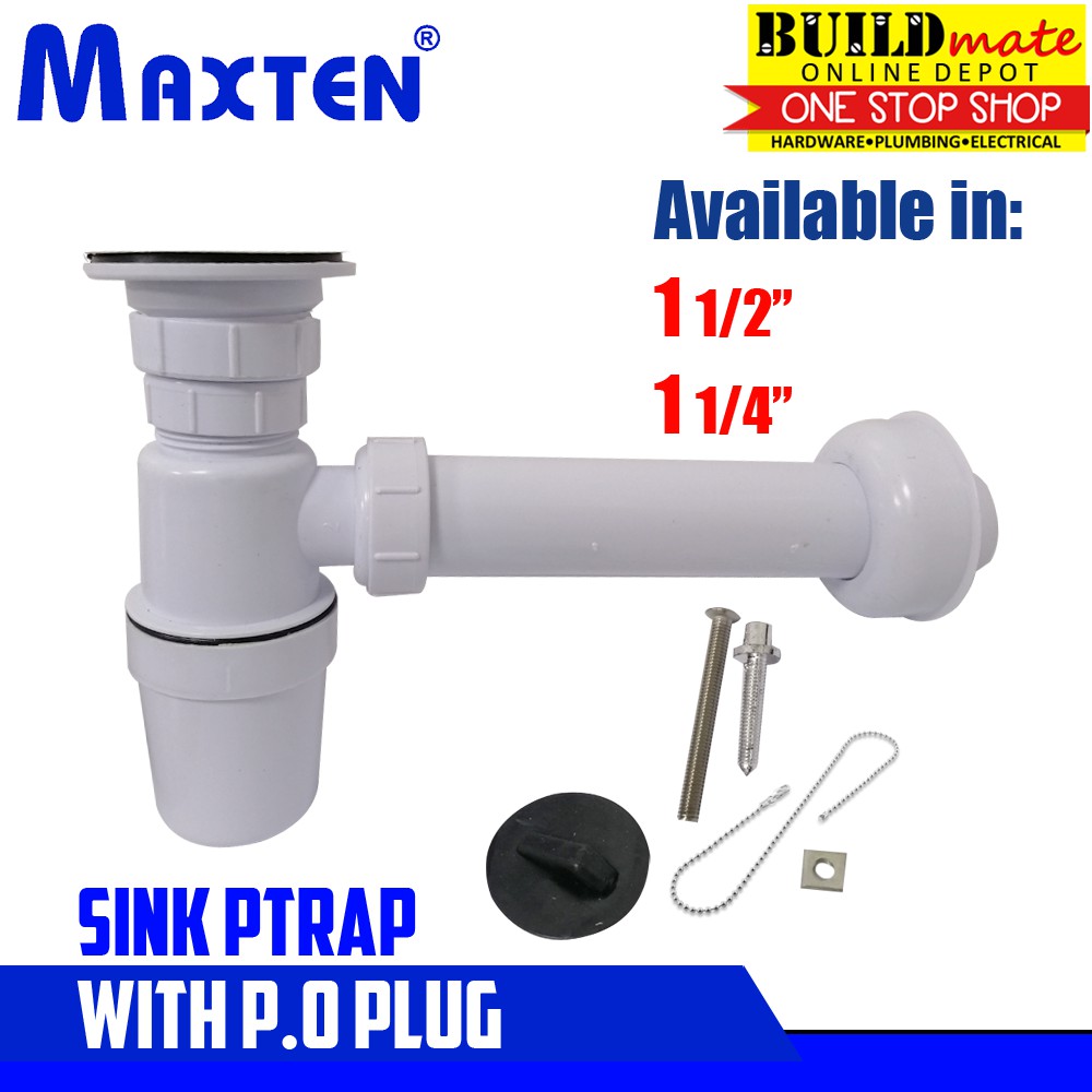 Maxten Sink PTrap with P.O Plug | Shopee Philippines