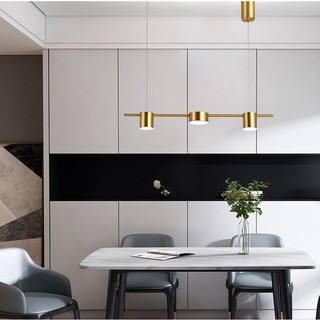 acrylic and gold pendant light
