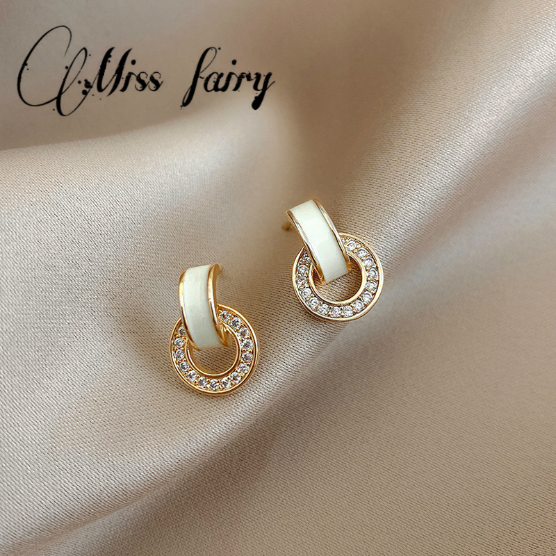 【MISSFAIRY】Korea Mini Zircon Hoop Cute Cubic Zirconia For Women